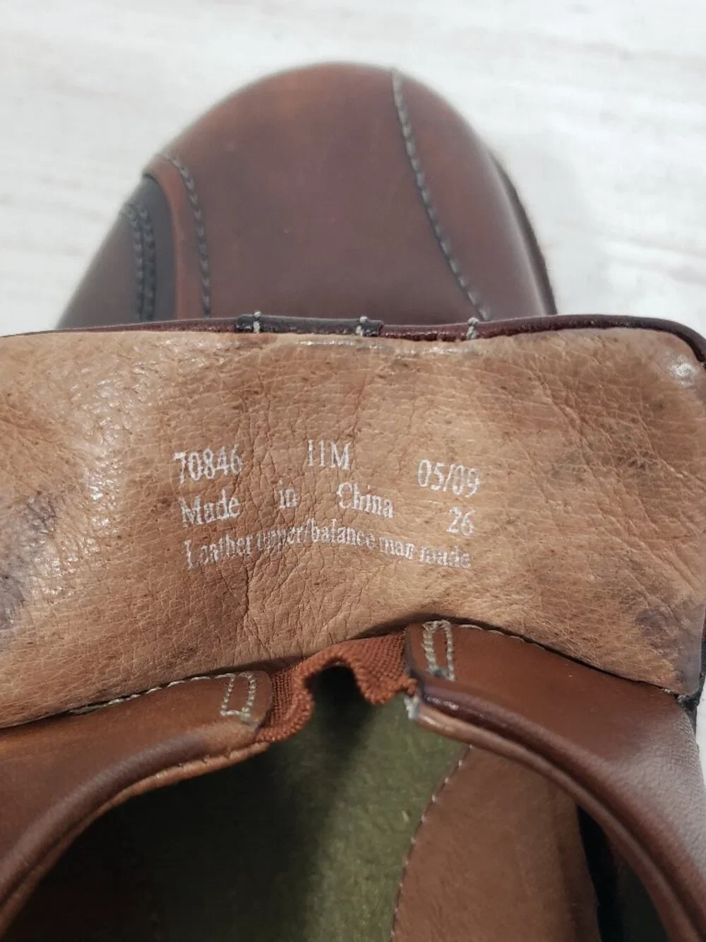 Clarks Escalade  Brown Leather Slip On Shoes  Loafers  Men's Size 11